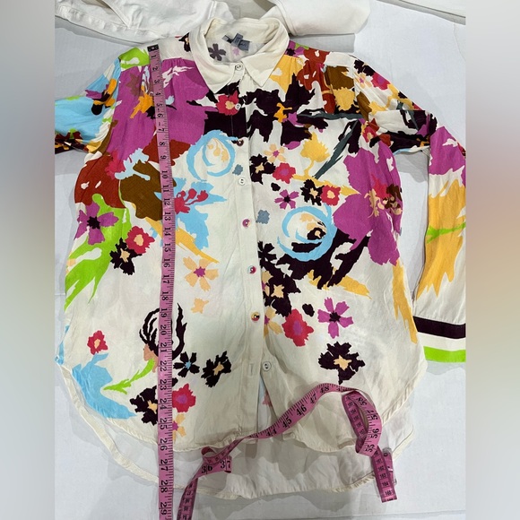 ANTHROPOLOGIE CONDITIONS APPLY BLOOMING LONG SLEEVE COLLARED BLOUSE (a133) - Picture 15 of 16